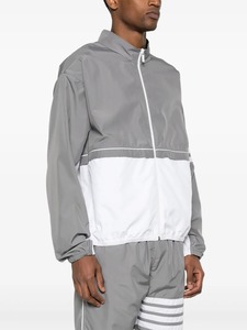 Men's Color Blocking Racer <b>Jacket</b> Zipper Closure Windproof Sporty Stand Collar Regular Fit Spring Polyester Material - Product Image 6