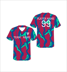 Custom Baseball Jersey V-Neck Short Sleeve Sublimated Print Moisture Wicking Polyester Adult Men All Seasons Team <b>Name</b> Logo - Product Image 3