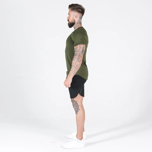 T-shirt de sport léger pour homme, respirant et à séchage rapide, 100% polyester, coutures soignées, t-shirt de gym pour homme - Product Image 4