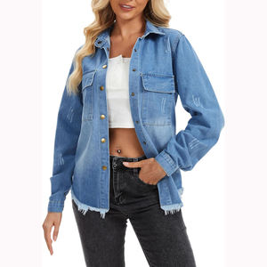 Women's Knitted Denim Motorcycle Jackets Breathable Waterproof Eco-Friendly Reversible Autumn Spring 2026 - Product Image 1