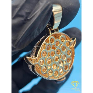 Cartoon Pendant With Black And Pink Stones Custom Moissanite Diamond Streetwear Jewelry - Product Image 2