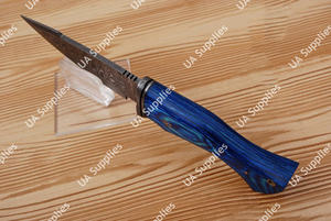 Couteau de chasse et de camping professionnel en acier Damas forgé à la main, lame martelée, manche en bois Pakka, support OEM/OBM – Meilleure vente - Product Image 3