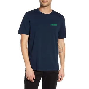 T-shirts pour hommes en coton biologique 100% de qualité supérieure Coupe classique à manches courtes T-shirts décontractés de couleur unie à la mode pour hommes - Product Image 6