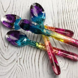 Glossy Resin Spoons for Elegant Dining Daily Kitchen Use - Product Image 1