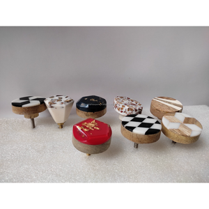 Handcrafted Resin <b>Wood</b> Cabinet Knobs Stylish Drawer and Cupboard Pulls for Kitchen and Bedroom with Artistic Unique Finish - Product Image 6