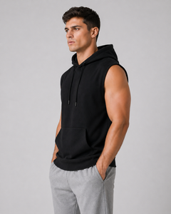 Sudadera sin mangas: mejora tu ropa deportiva con una prenda transpirable, duradera y elegante. Totalmente personalizable para tu marca. Servicio OEM. - Product Image 4