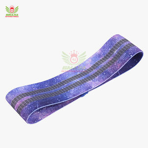 ชุดยางยืดออกกำลังกายสำหรับบริหารสะโพกผู้หญิง แบบวงกลม กว้าง กันลื่น สำหรับออกกำลังกายกล้ามเนื้อก้น ทำจากโพลีเอสเตอร์คุณภาพสูง - Product Image 4