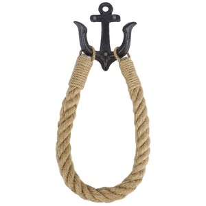 Wholesale Mango <b>Wood</b> Rope-Wrapped Wall Hook - Nautical Coastal Design - Product Image 3
