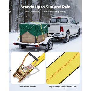 Cinghie di Fissaggio a Cricchetto Resistenti 2 x 30 Piedi con Doppio Gancio a J, Portata 10.000 Libbre, Borsa per il Trasporto e il Fissaggio di Oggetti - Product Image 4