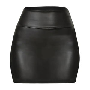Falda de Cuero para Mujer, Diseño Liso Personalizado, Informal, de Verano, de Buena Calidad, Ligera, Largo Midi - Product Image 4