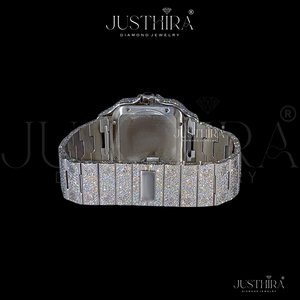 Reloj Mecánico Rectangular de Lujo con Moissanita, VVS, Pasa el Test de Diamantes, Correa de Acero Inoxidable de Alta Calidad, Gran Venta - Product Image 4