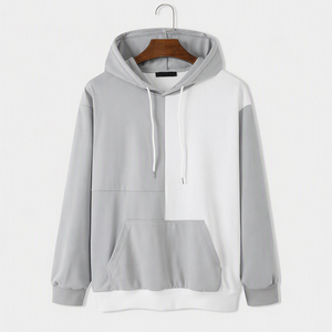 Custom Panel <b>Work</b> <b>Mens</b> Pullover <b>Hoodie</b> Relaxed Fit Fleece Sweatshirt Wholesale Streetwear Apparel Supplier USA EU UK B2B Wear - Product Image 2