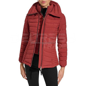Chaqueta acolchada de invierno de estilo doble con capucha Abrigo largo con cremallera completa con forro de lana y relleno de algodón Cálido con bolsillos - Product Image 5
