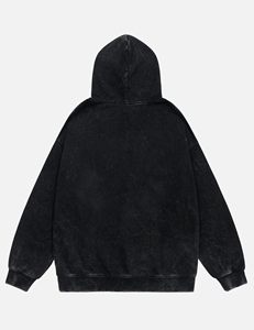 Sudadera con capucha para hombre con bordado desgastado, tela suave, puños y cintura acanalados, estilo moderno. - Product Image 2