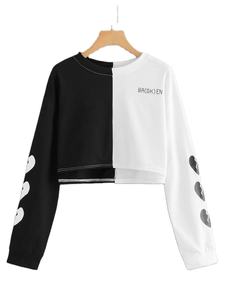 Premium Lightweight Women's Cropped Sweatshirt <b>Thermal</b> Long Sleeve Crew Neck <b>Top</b> with Custom Logo Print - Product Image 2