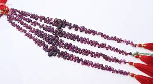 Perles de grenat rhodolite naturel facettées en forme de poire 4x6-6x9MM, perles de grenat rhodolite facettées en forme de poire de 10 pouces pour bijoux - Product Image 2