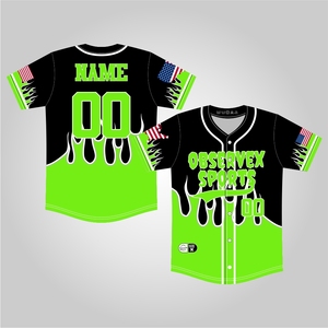 ชุดเสื้อเบสบอลผู้ชายแบบ OEM สั่งทำพิเศษ เสื้อซอฟต์บอลระบายอากาศได้ดี พร้อมเสื้อยืดสไตล์ซับลิเมชั่น - Product Image 1