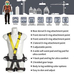 Arnés de Seguridad CITICITY para Trabajos en Altura, Arnés de Cuerpo Completo con Cinturón de Seguridad - Product Image 5