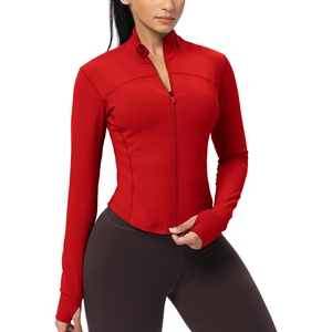 Hot New <b>Yoga</b> Clothes <b>Jacket</b> Women Hooded Slim Run Sports Top Zipper Opening <b>Yoga</b> <b>Jackets</b> Fast Dry Long Sleeve Fitness Clothing - Product Image 5