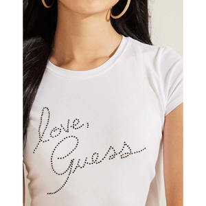 Womens Love Script Text Print T Shirt Slim Fit Soft Cotton Blend Short Sleeve Casual Summer Tee - Product Image 3