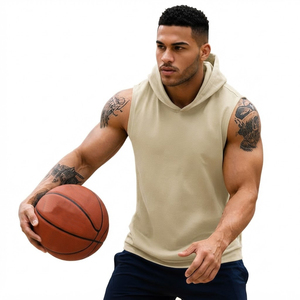Sudadera sin mangas para hombre, de felpa francesa, algodón, corte muscular, para gimnasio, entrenamiento deportivo, marca privada, venta al por mayor de fábrica - Product Image 3
