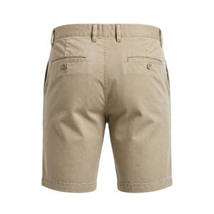 Shorts chino pour homme, coupe classique, en twill premium, formels, pour le travail, avec poches, couleur unie, légers, respirants, logo personnalisé, vente en gros - Product Image 2