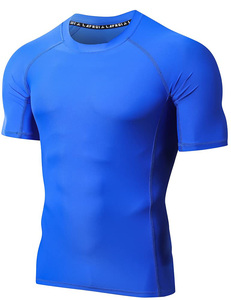 Factory OEM Custom Unisex Rashguard Sublimation All Over Print UV Protection <b>Compression</b> Polyester Wholesale Made OEM Wholesale - Product Image 1