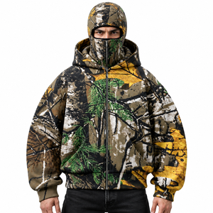 Pasamontañas de Camuflaje Tejido Personalizado para Hombre con Cremallera Completa, Venta al por Mayor OEM, Ropa de Exterior - Product Image 2