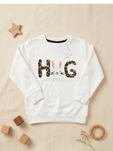 เสื้อสเวตเตอร์คอกลมพิมพ์ลายกระต่าย HUG สำหรับเด็กผู้หญิง แขนยาว - Product Image 3