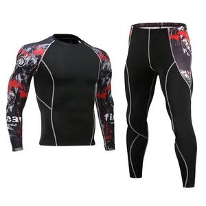 Ropa Deportiva de Compresión 2026, Conjuntos de Gimnasio para Hombre, Camiseta de Manga Larga y Pantalones Ajustados para Fitness y Running, Cómodos, Servicio OEM - Product Image 4