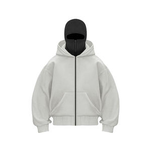 Servicio de Fabricación de Sudaderas con Capucha Balaclava Personalizadas con Etiqueta Propia, con Cremallera, Unisex, Lisas, para Impresión Puff - Product Image 6