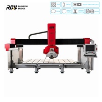 Sierra de puente automática personalizada de 15kW de alta precisión CNC para pulido, fresado y rectificado de piedra, mármol y granito, 5+1 cabezales