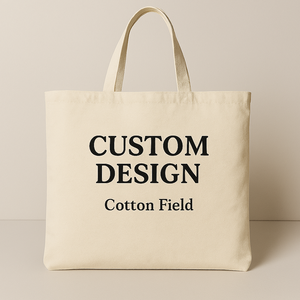 กระเป๋าผ้าฝ้ายธรรมชาติพิมพ์ลายการ์ตูนเป็นมิตรต่อสิ่งแวดล้อม - Product Image 5