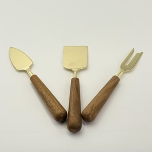 ชุดมีดชีสทำมือสุดหรูหรา สแตนเลสสตีล ด้ามไม้ สวยงาม ใช้สำหรับงานแต่งงานและโอกาสพิเศษ - Product Image 5