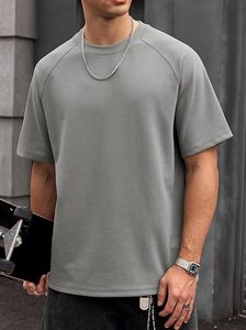 Heavy Weight 100% Cotton Oversized T-<b>Shirt</b> Men 220 Grams Shoulder Custom Printing Hip Hop Plus Size 100% Cotton Blank Boxy Men's - Product Image 3