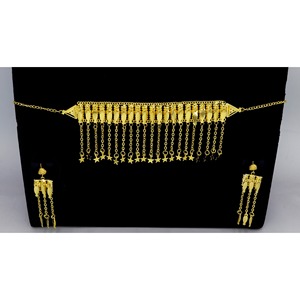 Khanaqi collar con pendientes conjunto de joyería chapado en oro collar de joyería de moda de alta calidad Joyería Árabe para mujer - Product Image 4