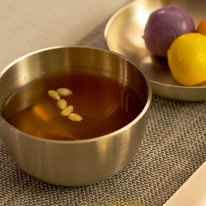NOBBAN Juego de Vajilla Tradicional Coreana Forjada a Mano, Duradera y Sostenible, Tazón de Arroz Bangjja de Latón/Bronce, Tapa, Estilo Real - Product Image 6