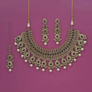 Collar de latón antiguo con diseño de boda y chapado en mehndi para uso diario - Product Image 2