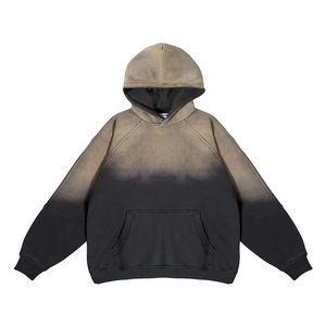 เสื้อฮู้ดดี้ลำลองเนื้อนุ่มระบายอากาศดี ซักแบบ Acid Wash ผลิตโดย OEM ผ้าฝ้าย 100% ทรงโอเวอร์ไซส์ สไตล์สตรีทแวร์ สตรีทสไตล์  ขั้นต่ำในการสั่งซื้อน้อย ราคาขายส่ง - Product Image 1
