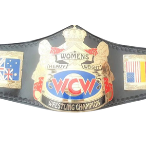Ceinture de champion de lutte féminine WCW personnalisée avec drapeaux internationaux, qualité supérieure - Product Image 4