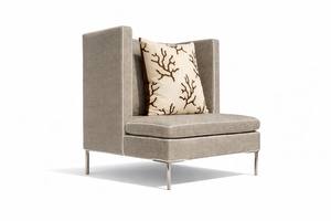 Modern Lounge <b>Chair</b> Fabric Upholstered Accent Armchair <b>for</b> Living Room | Contemporary Lounge Seating <b>Chair</b> <b>for</b> Home & Hotel - Product Image 3