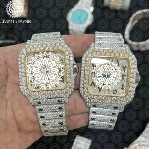 Charm Jewells Luxury Stainless Steel Square <b>Watch</b> 38mm Analog Quartz <b>Diamond</b> Encrusted Women's Fashion - Product Image 5