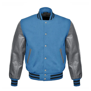 แจ็คเก็ต Letterman Varsity สำหรับผู้ชาย ลดราคาพิเศษ ปรับแต่งได้ ผ้าขนสัตว์ผสม ผ้าแคนวาส ระบายอากาศดี คอปกเหลี่ยม ชิคาโก ฤดูหนาว ไซส์ใหญ่ - Product Image 1