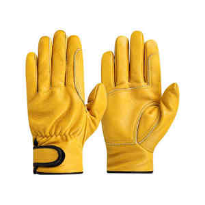 Gants de conduite de haute qualité, gants de travail en cuir blanc, gants en cuir de chèvre du Pakistan - Product Image 3