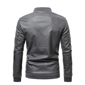 Chaqueta de Cuero Personalizada para Hombre, con Serigrafía, Cierre de Cremallera, Estilo Urbano, de Alta Calidad, para Exportación, en Tendencia - Product Image 2