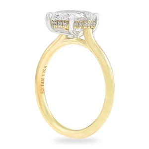 Anillo de compromiso con diamante cultivado en laboratorio de corte pera de 2.50 quilates, certificado por IGI, anillo solitario de oro amarillo de 14K, anillo de boda - Product Image 5