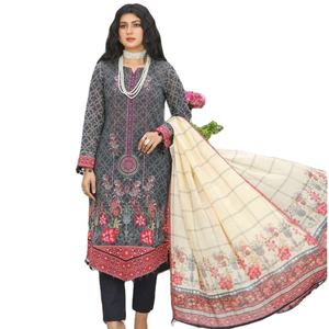 Eid Shalwar Kameez Lawn & Cotton Belle collection pour l'été 2025 avec embellissement de couture dans différents designs - Product Image 6