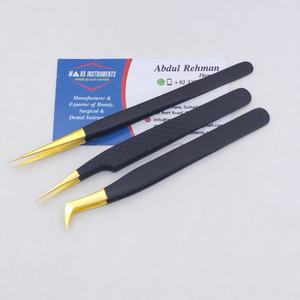 Pinzas de extensión de pestañas de acero inoxidable de etiqueta privada punta puntiaguda para pestañas individuales y de volumen sostenibles - Product Image 2