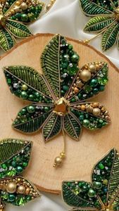 Elegant Handcrafted Embroidery Beaded Brooch for Dresses Coats and <b>Scarves</b> Unique Embroidery Beaded Brooch Handmade Fashion Jewe - Product Image 6