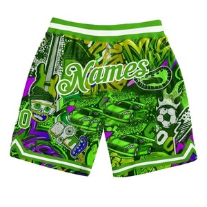 Shorts décontractés pour hommes, imprimés par sublimation, respirants, taille élastique, longueur mi-cuisse, style streetwear, fabricant OEM ODM - Product Image 6